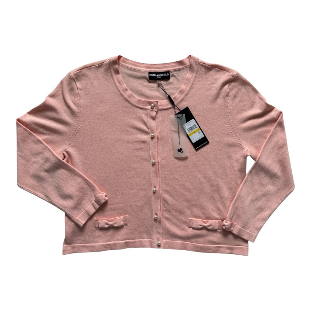 KARL LAGERFELD | NWT Pink Cardigan Sweater Sz M
